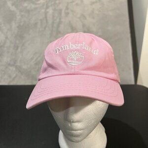 Timberland Hat Women's One Size Adjustable Pink Logo Strapback Cap